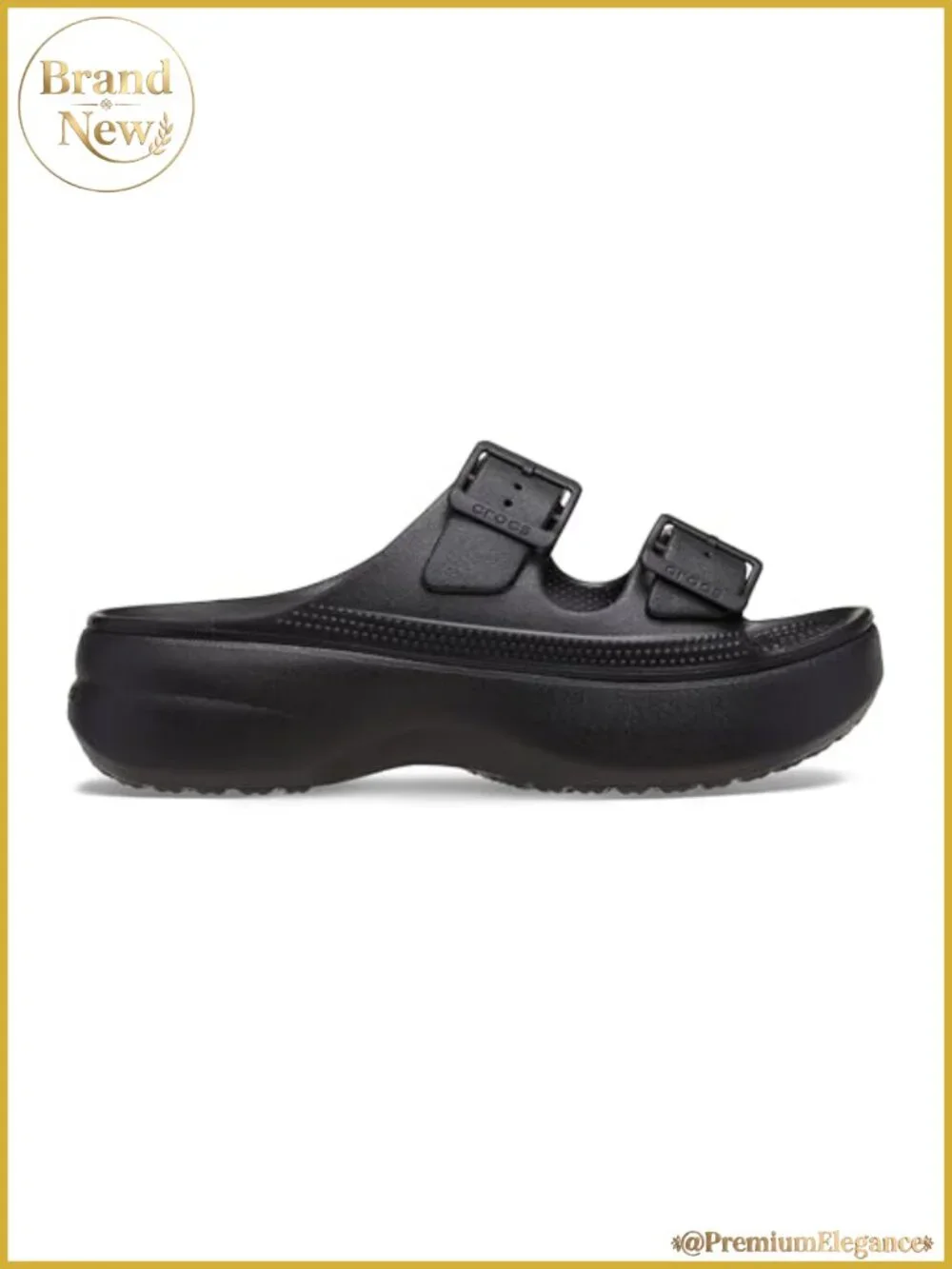 Crocs Classic Saturday Platform Sandals Adjustable Buckle Comfort